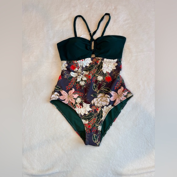 NWT - IMEKIS One Piece Swimsuit W/ Matching Sarong. Size Large. - Picture 4 of 12